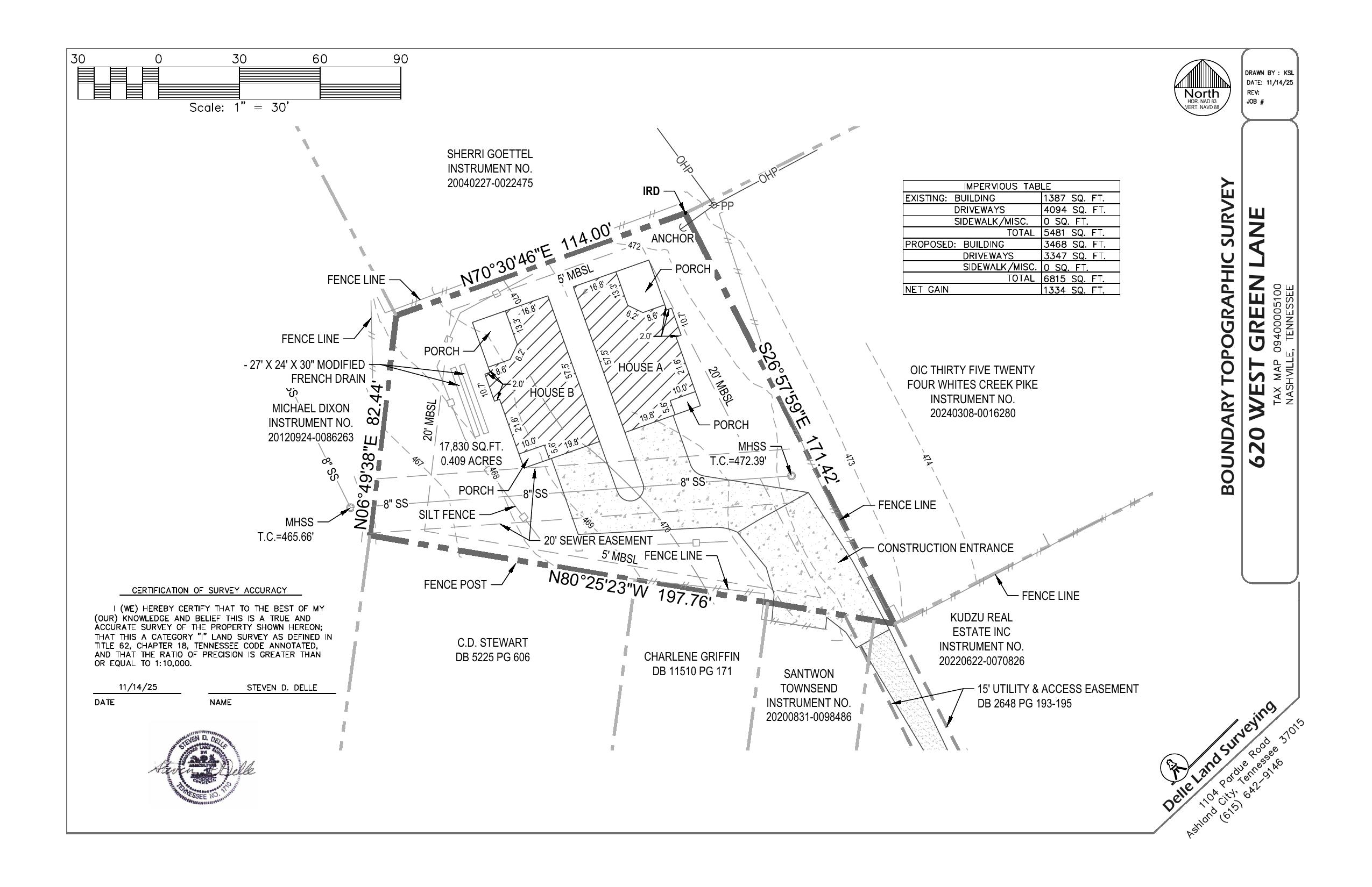 Site Plan for 616 W Green Lane